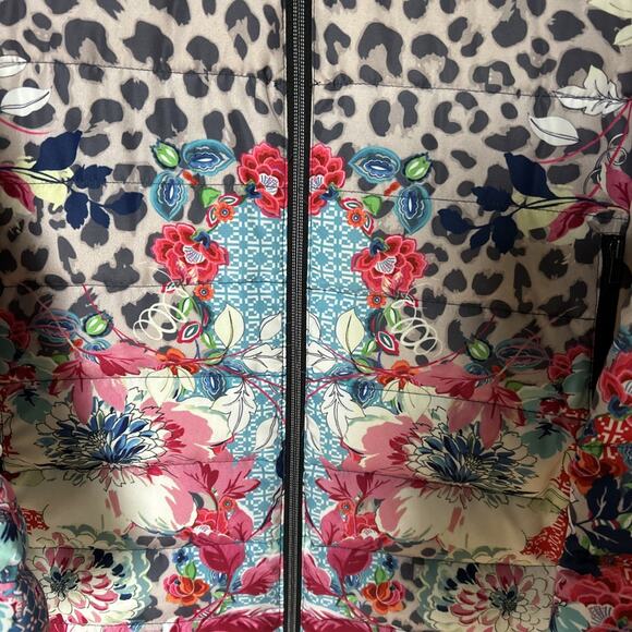 Johnny Was Lubello Reversible Hooded Floral Parka down Puffer Jacket $450 new S - Picture 2 of 16